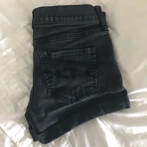 A&F Black Denim Shorts